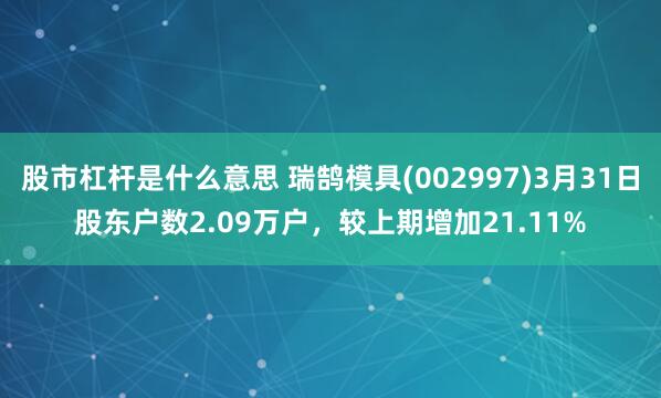 股市杠杆是什么意思 瑞鹄模具(002997)3月31日股东户数2.09万户，较上期增加21.11%