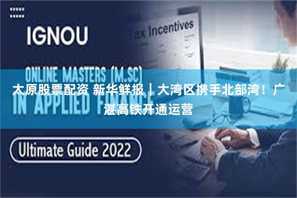 太原股票配资 新华鲜报｜大湾区携手北部湾！广湛高铁开通运营