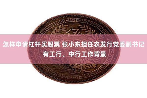 怎样申请杠杆买股票 张小东担任农发行党委副书记 有工行、中行工作背景