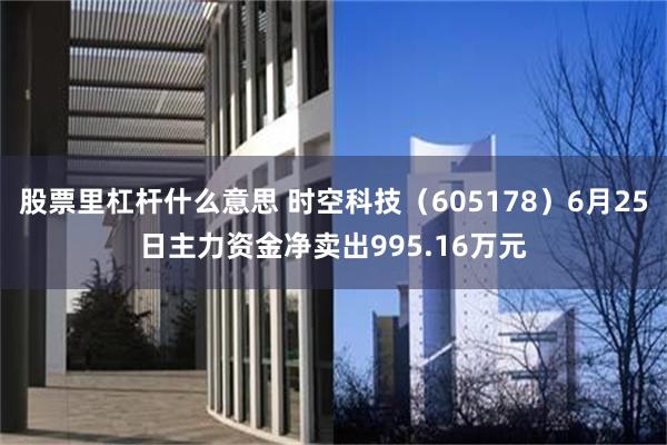 股票里杠杆什么意思 时空科技（605178）6月25日主力资金净卖出995.16万元