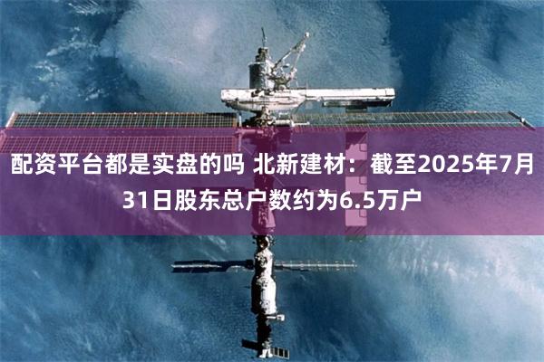 配资平台都是实盘的吗 北新建材：截至2025年7月31日股东总户数约为6.5万户