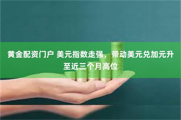 黄金配资门户 美元指数走强，带动美元兑加元升至近三个月高位