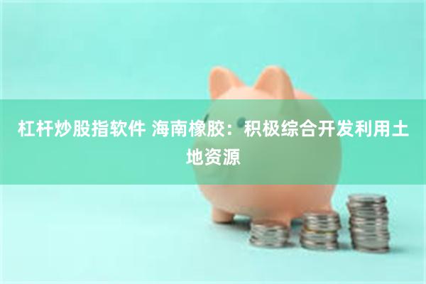杠杆炒股指软件 海南橡胶：积极综合开发利用土地资源