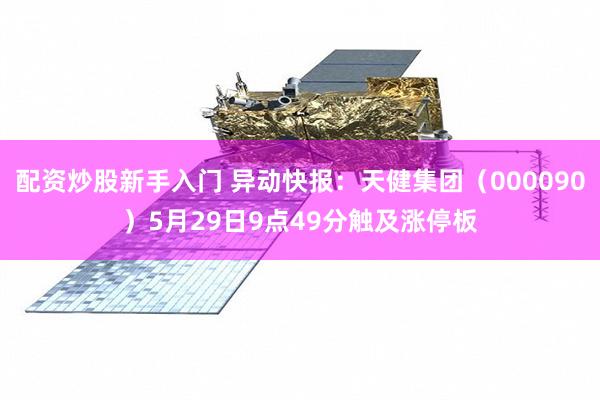 配资炒股新手入门 异动快报：天健集团（000090）5月29日9点49分触及涨停板