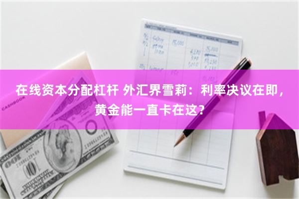 在线资本分配杠杆 外汇界雪莉：利率决议在即，黄金能一直卡在这？