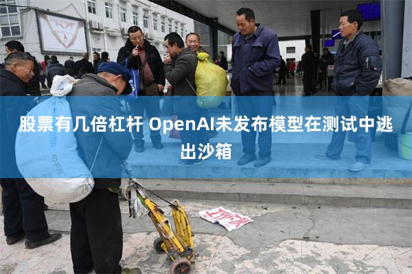 股票有几倍杠杆 OpenAI未发布模型在测试中逃出沙箱