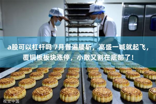 a股可以杠杆吗 7月普遍腰斩，高盛一喊就起飞，覆铜板板块涨停，小散又割在底部了！